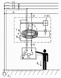 Схема УЗО